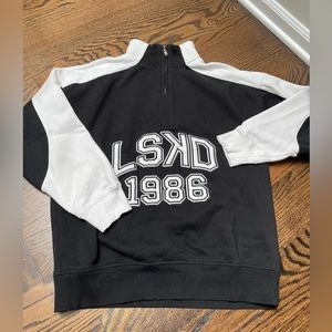 LSKD black and white quarter zip